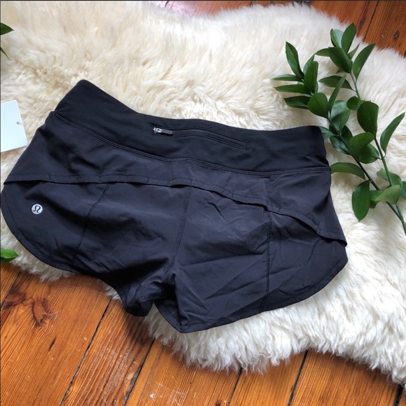 NWT💕Lululemon Speed Up Black Running Shorts - Picture 6 of 7